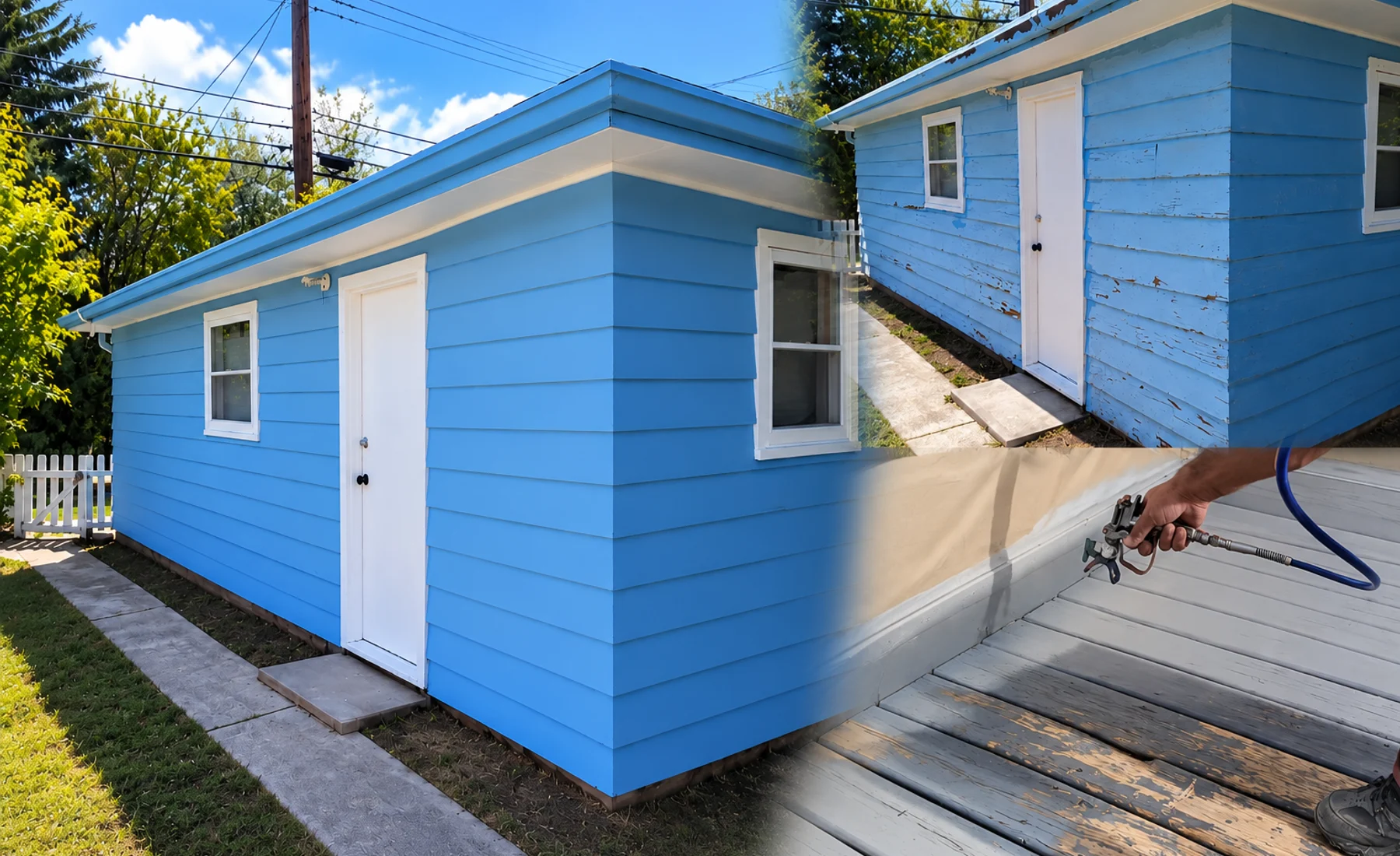 Freshly painted contemporary Calgary home exterior
